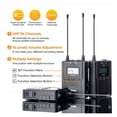 thumbnail image 3 of Wireless Lavalier Microphone CVM-WM200A 96-Channel Professional UHF Dual Wireless Lapel Microphone, 3 of 7