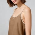 thumbnail image 4 of Endives Womens Tank Top Sleeveless Shirt Thin Strap Crew Neck Camisole Slimming Flared Top Daily Wear Outerwear, 4 of 6