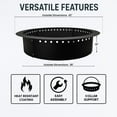 thumbnail image 4 of FEBTECH 42” Smokeless Fire Pit Insert - Heavy Duty Outdoor Fire Pit Ring with Heat Resistant Coating, 4 of 9