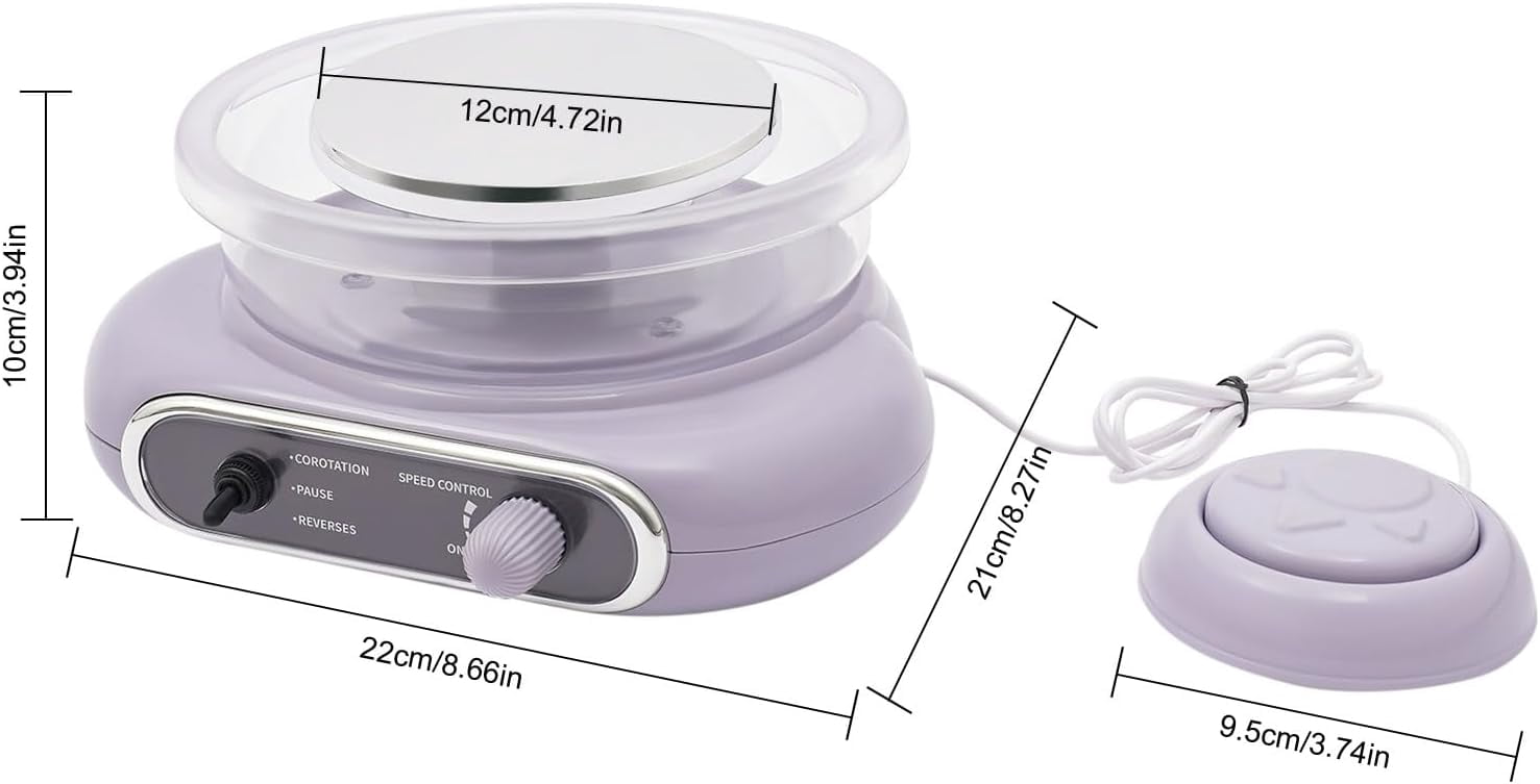 Portable Electric Pottery Wheel for Beginners Kit, Tabletop Clay Wheel for Pottery with 8 Sculpting and Shaping Tools, for Pottery Classes, Pottery Studios, Families, Beginners