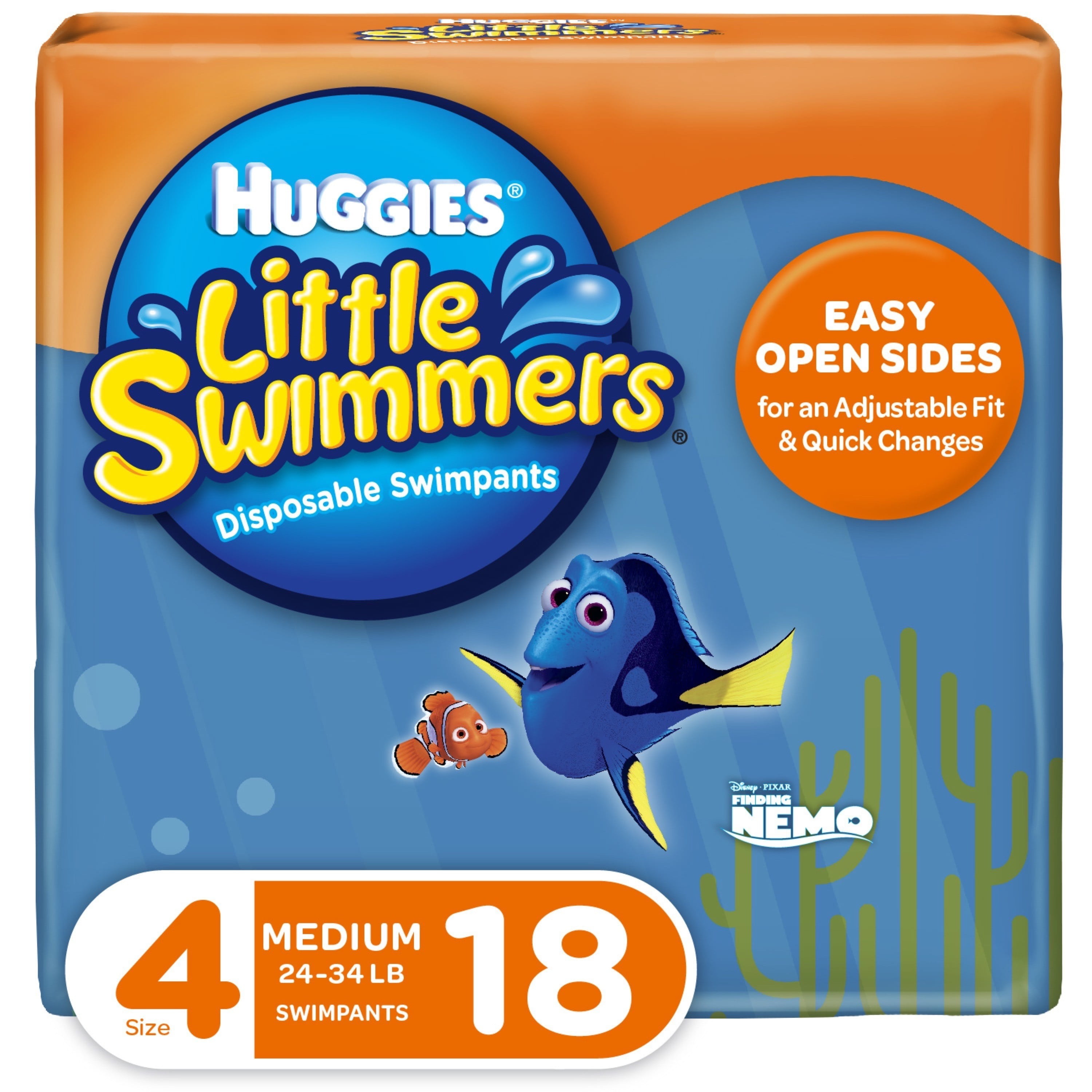 Huggies Little Swimmers Swim Diapers, Size 4 Medium, 18 Ct Walmart