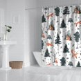 thumbnail image 2 of Multicolor Christmas Forest Pattern Shower Curtain 72"x84" ,Bathroom Decorative Shower Curtains Set with 12 Hooks,Modern Waterproof Washable Shower Curtain, 2 of 6