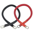 thumbnail image 1 of Power Battery Cable 25 Square 0.3M 4 Gauge AWG Wire Set Red & Black Ground Battery Wire, 1 of 8