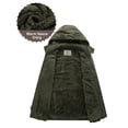 thumbnail image 3 of WenVen Men's Coat Warm Parka Coat Winter Fleece Puffer Coat Hooded Ski Jacekt Green 2XL, 3 of 6