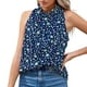 thumbnail image 1 of Gibobby Mujeres Verano Halter Tank Tops Casual Sin mangas Camisas Blusas Túnicas(Marina,CH), 1 of 4