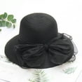 thumbnail image 3 of Cheers.US Foldable Lady Derby Dress Church Cloche Hat Bow Bucket Wedding Bowler Hats for Wedding Tea Party, 3 of 3