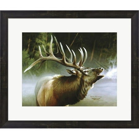 Spencer Williams 'Elk In Mist' Framed Art
