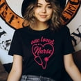 thumbnail image 3 of T-Shirt d'Infirmière Aimée pour Femmes, T-Shirt Graphique Cœur avec Stéthoscope, Bordeaux, Taille M, 3 of 6