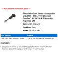 thumbnail image 2 of Throttle Position Sensor - Compatible with 1985 - 1987, 1989 Chevy Cavalier 2.8L V6 VIN W FI Naturally Aspirated GAS 1986, 2 of 2