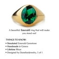 thumbnail image 2 of Men Handmade Ring , Green Stone Ring , Emerald Stone Ring , Sterling Silver Vintage Ring , Men Silver Jewelry , Anniversary Gifts for Hims, 2 of 3