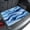 Indigo, Navy, Azure, variant on Universal Car Trunk Mat 29"x39", Turquoise Coastal Waterproof Cargo Liner, Non-Slip Durability Cargo Mat, Modern Abstract Beach Waves Ocean All Weather Rear Trunk Protector for Car SUV
