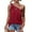 Red womens tank tops 08, variant on Wycnly Tank Top for Women Solid Slash Neck Sleeveless T Shirts Summer Tie One Shoulder Lightweight Chiffon Jacquard Vest Blouses Green XL Clothes