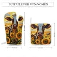 thumbnail image 2 of Farm Cows Heat Resistant Microwave Oven Gloves Set for BBQ Baking Grilling,Baking Gifts Cooks for Women,Housewarming Gifts for New Home, 2 of 6