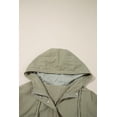thumbnail image 6 of Women's Laurel Green Zipped Pocket Cropped Hooded Utility Jacket for Casual Fall Outings - [ZhiHiMeRi] | L, 6 of 12