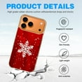 thumbnail image 4 of Case For Apple iPhone Air / 17 Pro / 17 Pro Max Series Case, Slim Thin Transparent Flexible Clear TPU Shockproof Phone Case For iPhone 17 Series, Christmas Snowflakes Red (5), 4 of 6