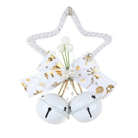 

Christmas Bow Bell Pendant Hanging Fireplace Accessories Christmas Decorations Home Christmas Ornaments