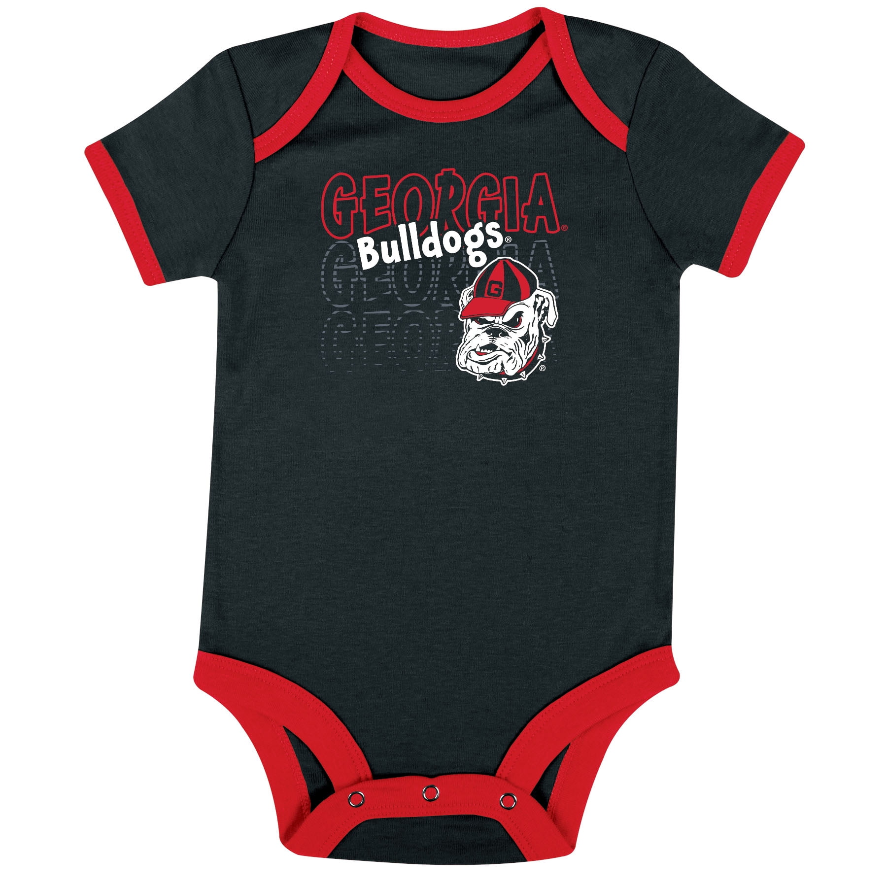 NCAA Georgia Bulldogs Infant & Toddler Onesies, 3-Pack
