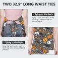 thumbnail image 6 of Gray Halloween Boo Icons Apron-Garden Aprons for Women with Pockets-Cotton Linen Waterproof Kitchen Cooking Gardening Aprons Adjustable for Kitchen,Cooking,BBQ and Salon 32"x27", 6 of 7