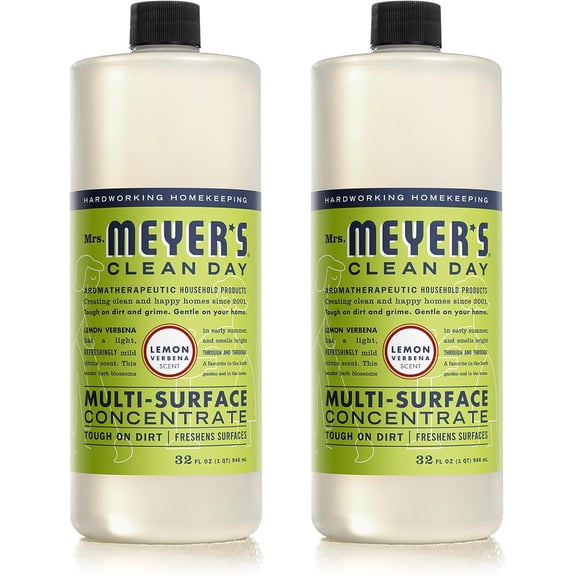 CLEAN DAY Multi-Surface Cleaner Concentrate, Use to Clean Floors, Tile, Counters, Lemon Verbena, 32 Fl. Oz - Pack of 2