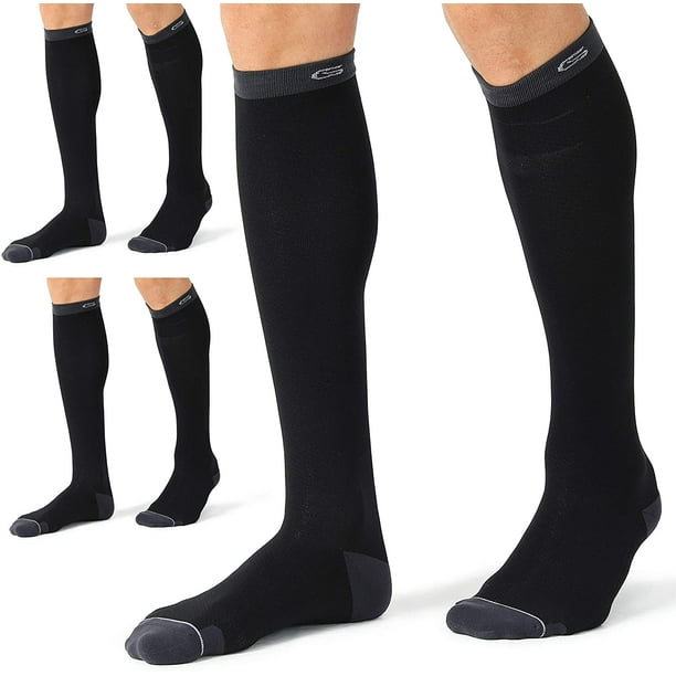 3 pares de calcetines de compresión de 20-30 mmHg para hombres y mujeres (calcetines de lactancia)