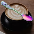 thumbnail image 6 of Colorful Dinner Rose Spoon Stainless Steel Rainbow Dessert Spoons Easy To Clean Home Restaurant Silverware Flatware for Cake Ice Dessert Fruit Juice Drink Utensil, 6 of 7