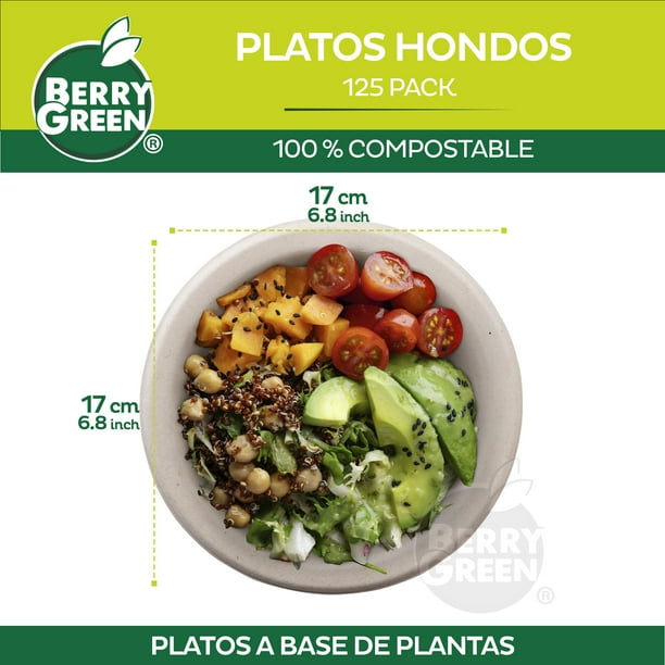 SMS HYDROTECH Platos Desechables | Plato De 5 Compartimentos Sin Cuchara ( Paquete De 25) | Platos Ecológicos Para Cena, Platos Biodegradables, Platos De Uso Y Tiro (marrón