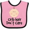 thumbnail image 3 of Inktastic Crib Hair Dont Care Funny Baby Clothes Boys or Girls Baby Bib, 3 of 4