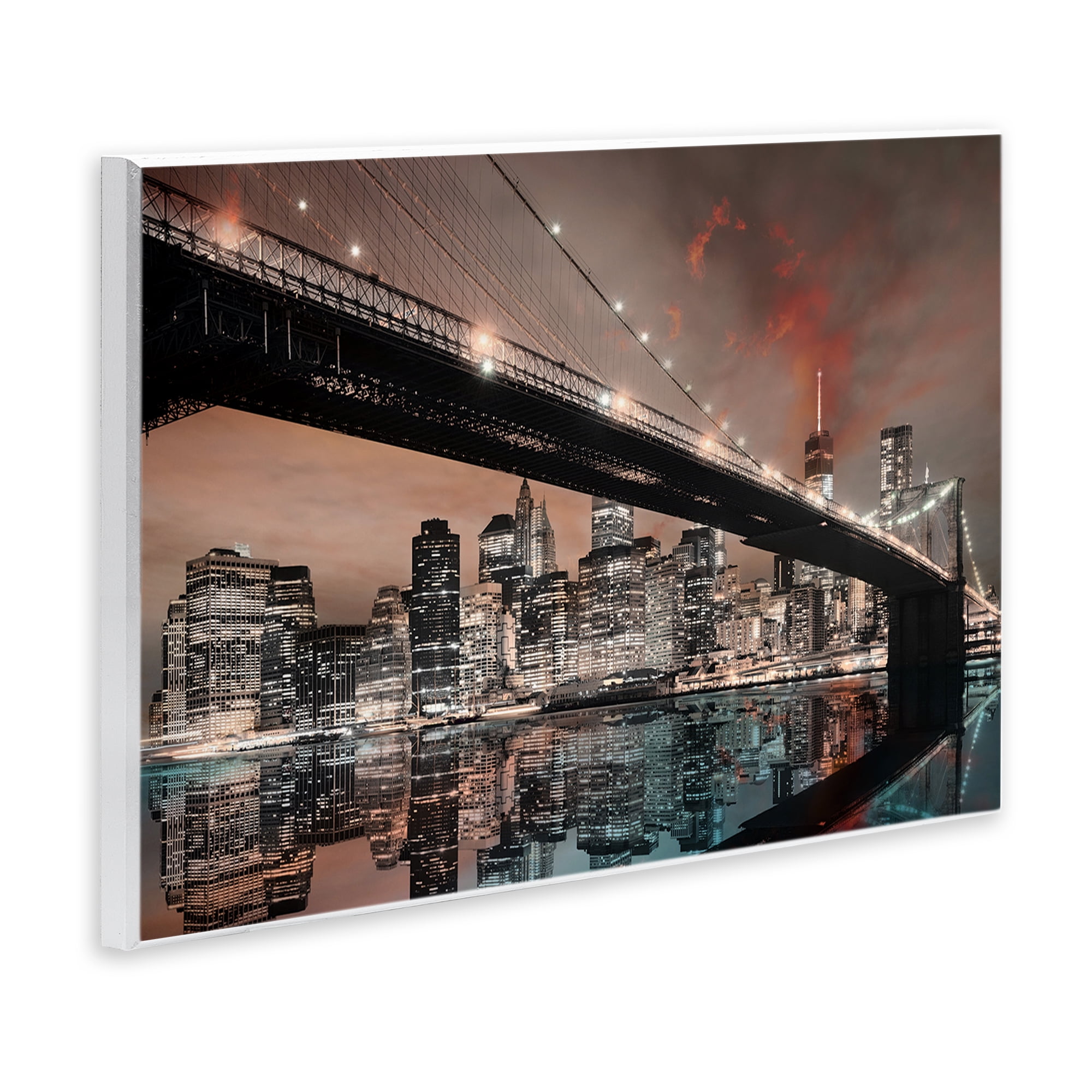 Stupell Industries Bridge Cityscape View Scenery Photography Unframed Art Print Wall Art, 19 x 13
