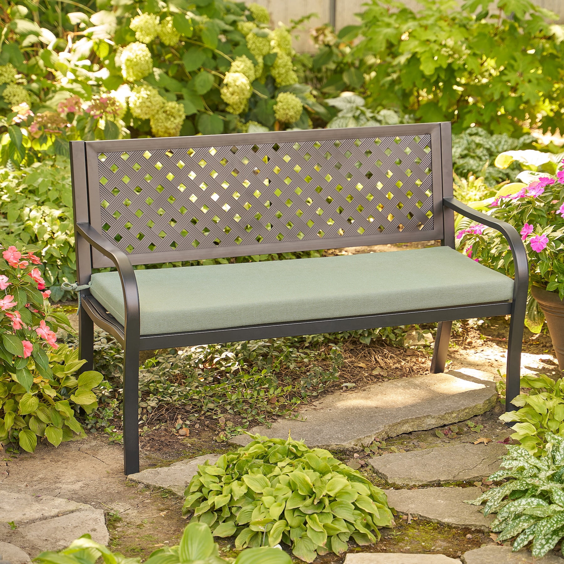 Better Homes & Gardens Outdoor Bench Seat Cushion, 1-Piece, Green