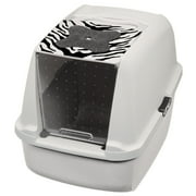 Catit White Tiger Jumbo Pan, White/Black