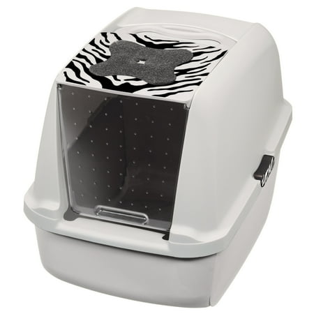 Catit White Tiger Jumbo Pan, White/Black