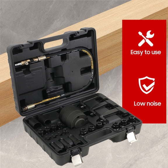 SUDEG 24pcs Professional Pneumatic Diesel Injector Puller Air Vibration Injector Removal Tool Kit Set