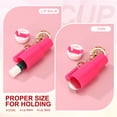 thumbnail image 3 of Llavero de Mini Taza Uxcell, 2Pcs Llavero de Mini Vaso Soporte para Bálsamo Labial Encantador para Bolsos de Mujeres Mochila, Mariposa Rosa, 3 of 7