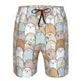 thumbnail image 4 of Yiaed Lovely Bear Print Men's Swim Trunks with Lining Quick Dry Sports Shorts Beach Shorts Boardshorts-XX-Large, 4 of 5
