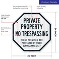 thumbnail image 3 of Private Property No Trespassing Sign, Protected by Video Surveillance,, 3 of 8