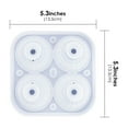 thumbnail image 3 of DODAMOUR Large Silicone Ice Cube Tray, 4 Round Slots Ice Cube Trays for Freezer with Lid, Leak-Free Ice Ball Maker Mold for Whiskey, Cocktails, Bourbon (Blue), 3 of 6