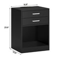 thumbnail image 3 of Afuhokles Nightstand Set of 2,Black Bedside Table with Charging Station 2 Drawers, 3 of 6