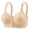 Beige, variant on Women's Large Sized Front Buttoned Lactation Underwear That Is Breathable And Comfortable With A Pair Of Breasts. Middle ' Bras Without Steel Rings Brazier for Women, Size 46