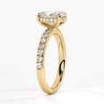 thumbnail image 4 of vylahjewellery 14K Yellow Gold Vermeil Solitaire Ring with Pavé Band for Women Wedding Promise Ring, Oval Cut Moissanite Engagement Ring for Her, 4 of 7