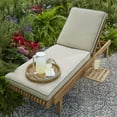 thumbnail image 4 of Sunbrella Kokomo Hinged Sunlounger Cushion with  Fabric Charcoal with Natural, 4 of 5