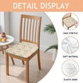 thumbnail image 2 of Beige Chicken Sketch Pattern Seat Covers for Dining Room Chairs Set Of 4,Stretch Printed Washable Chair Seat Cover with Elastic Ties and Button,Removable Waterproof Couch Cushion Covers, 2 of 6