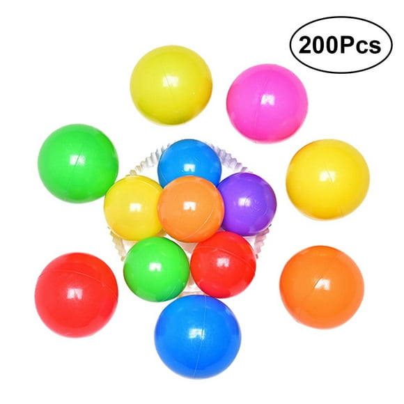 200 Pcs 5.5CM Plastic Balls Pit Balls Crush Proof Ocean Balls Toys with Storage Mesh Bag for Kids
