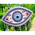 thumbnail image 2 of Evil Eye Hanging for Home Entrance Door Decoration, Nazar Battu for Home Protection, Good Luck Charm and Prosperity, Big Size (Meenakari Eye White), 2 of 5