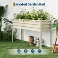 thumbnail image 6 of Lumiparty Galvanized Raised Garden Bed with Legs & Water Storage, 50×32×17 in Metal Planter Box, Outdoor Raised Garden Beds Gardening, Durable Planter Raised Beds, Beige, 6 of 7