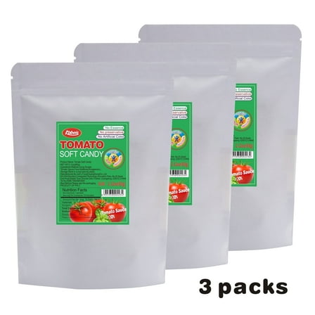 (3 pack) Tomatoes Soft&Chewy Candy, Snack Party Fun Size,Halloween Christmas Candy,Gift Bags,Sprinkles,2.12oz Bag