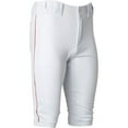 thumbnail image 2 of Marucci Men's Excel Tapered DoubleKnit Piped Knicker Baseball Pants White/Red 2XL, 2 of 5