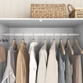 thumbnail image 5 of 72" Armoire Wardrobe Closet with Mirror,LED Wardrobe with 4 Doors & 2 Drawers,Wooden Wardrobe Storage Cabinet with Hanging Rod,Adjustable Shelves for Bedroom,White, 5 of 8