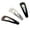 Black Brown and Clear, variant on Parcelona French Clic Clac 2 1/4" Celluloid No Slip Grip Snap Hair Clips
