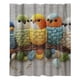 thumbnail image 2 of Cortina de ducha con estampado de bordado falso | Decoración de baño impermeable y antimoho con diseños de animales | 180 x 180 cm, 2 of 6