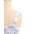 thumbnail image 5 of IBTOM CASTLE Tween Girls Midi Corset Dress for Middle School Dance Party Summer Vacation Sundresses Holiday Junior Dresses 12-13 Years Blue Floral, 5 of 7